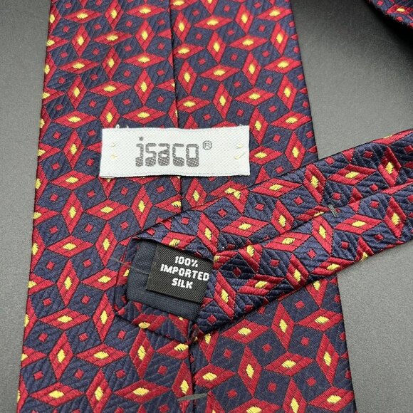 Lot of 5 Men's Neck Ties Shades of Red 55-57" Long 3.5-4" Wide 100% Silk USA - Picture 4 of 8